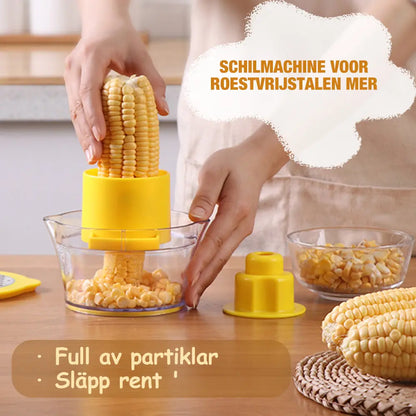 Cob Corn Stripper med Inbyggd Mätkopp och Rivjärn - Lamora Sverige