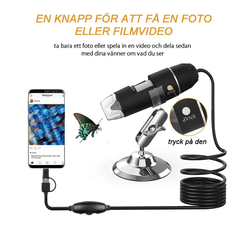 Domom® USB Digital Microscope LED PC-anslutbar Digital - Lamora Sverige