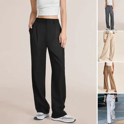 Effortless Tailored Wide Leg Pants - Lamora Sverige