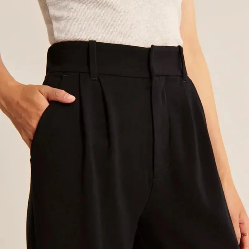 Effortless Tailored Wide Leg Pants - Lamora Sverige