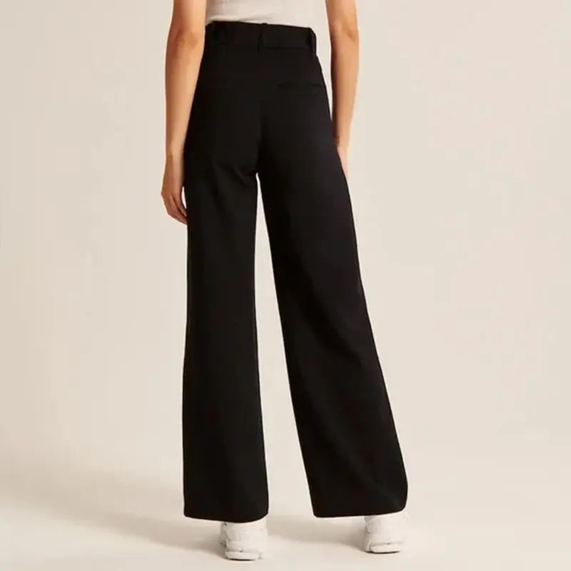 Effortless Tailored Wide Leg Pants - Lamora Sverige