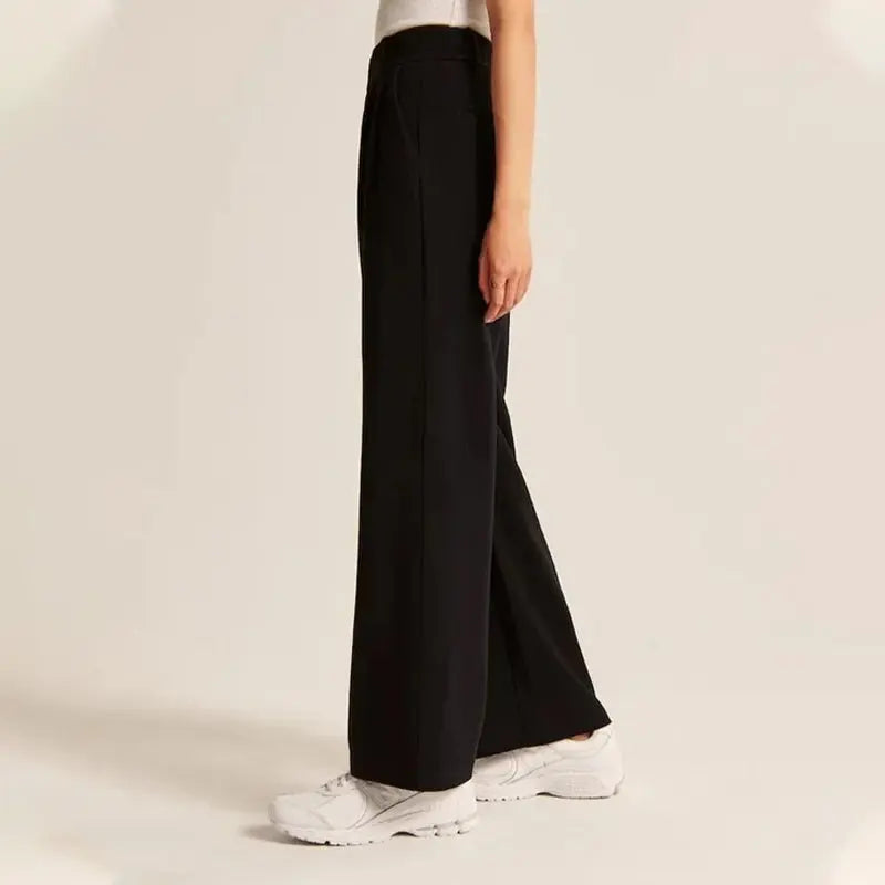 Effortless Tailored Wide Leg Pants - Lamora Sverige