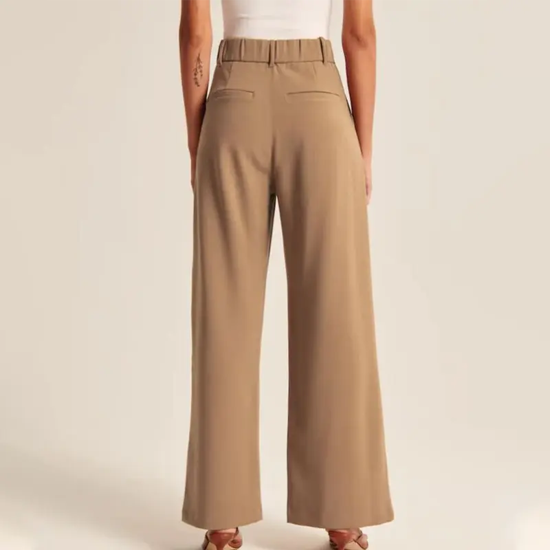 Effortless Tailored Wide Leg Pants - Lamora Sverige