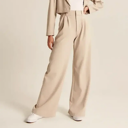 Effortless Tailored Wide Leg Pants - Lamora Sverige