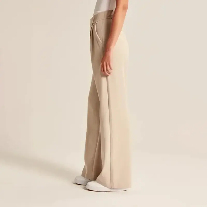 Effortless Tailored Wide Leg Pants - Lamora Sverige