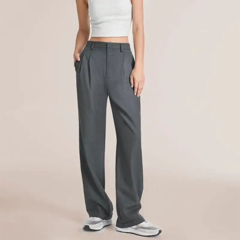 Effortless Tailored Wide Leg Pants - Lamora Sverige