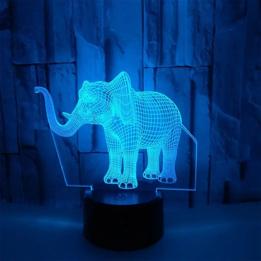 Elephant 3d illusionslampa - Lamora Sverige