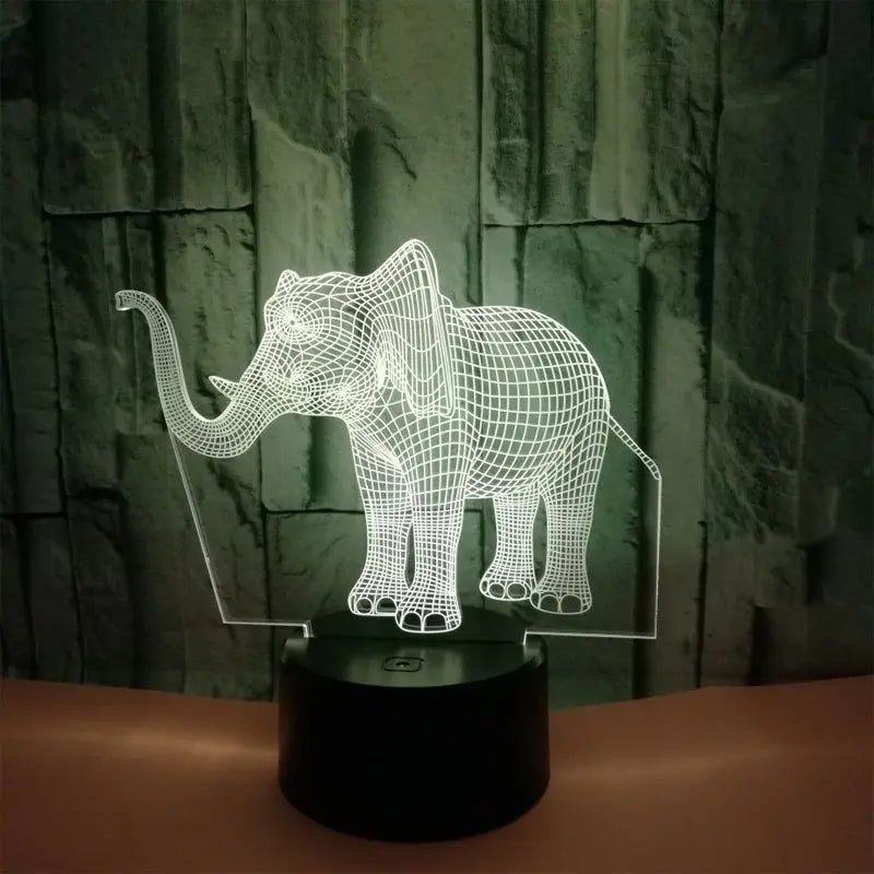 Elephant 3d illusionslampa - Lamora Sverige