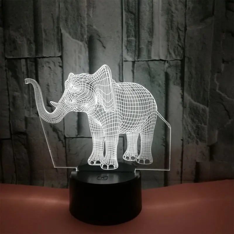 Elephant 3d illusionslampa - Lamora Sverige