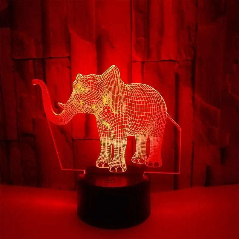 Elephant 3d illusionslampa - Lamora Sverige