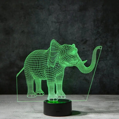 Elephant 3d illusionslampa - Lamora Sverige