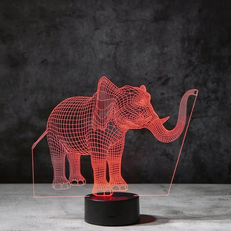 Elephant 3d illusionslampa - Lamora Sverige