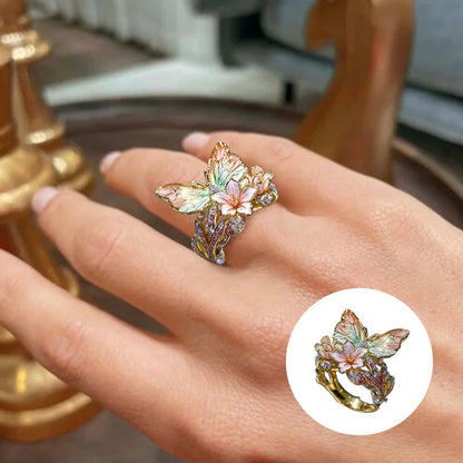 Butterfly Flower Ring