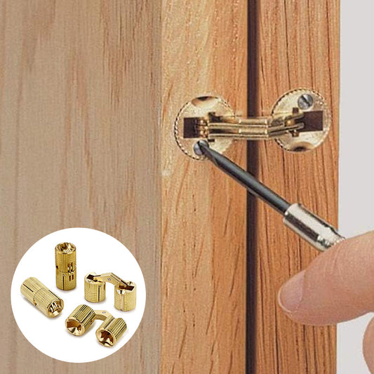 Concealed brass hinges