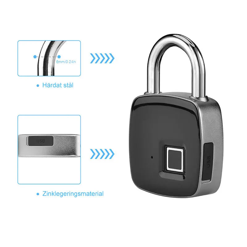 Fingerprint Padlock - Lamora Sverige