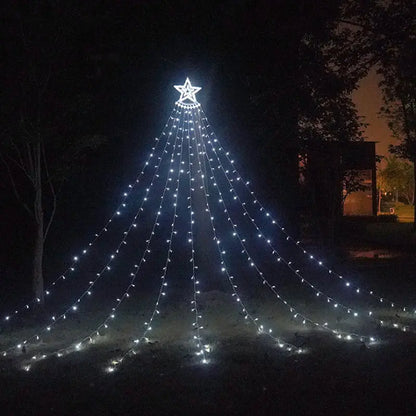 Flerfärgade LED-julgransljus med Solceller + Stjärna - Lamora Sverige