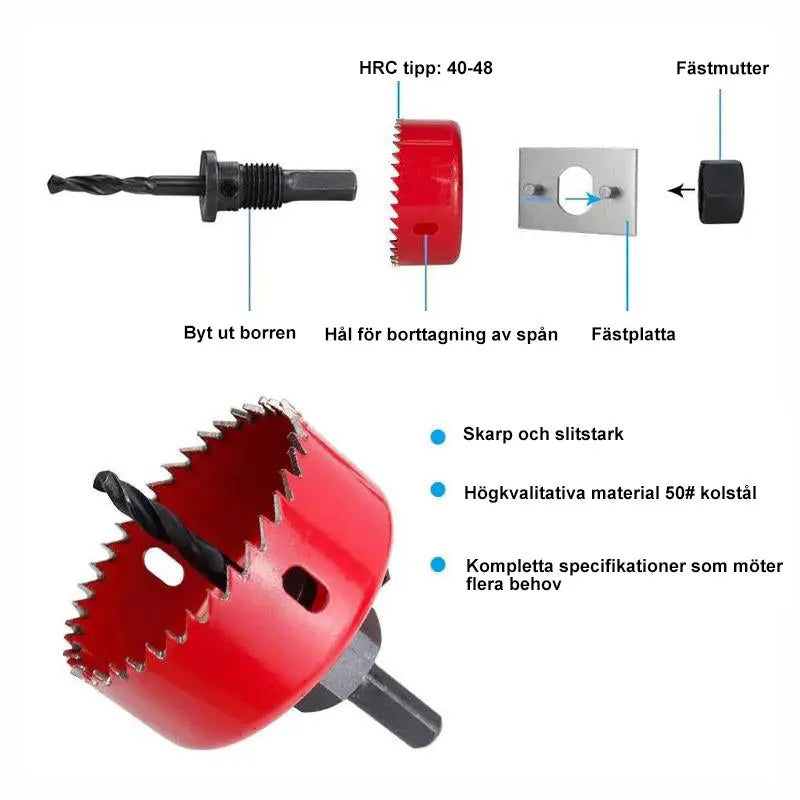 Hålsåg professionell borrbitar i rostfritt stål - Lamora Sverige