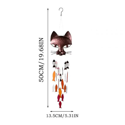 Hantverk Metall Kul Katt och Fisk Vindspel - Lamora Sverige