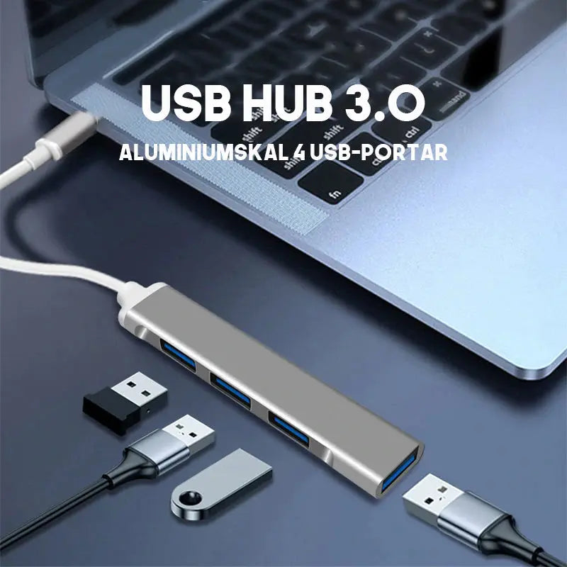 Höghastighets USB Typ C HUB 4-portar - Lamora Sverige