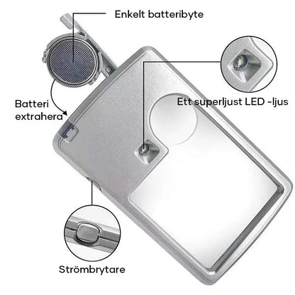 LED Förstornings Kort för Läsning - Lamora Sverige