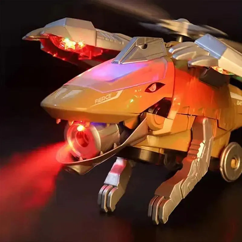 LED Transforming Dinosaur Helicopter Toy - Lamora Sverige