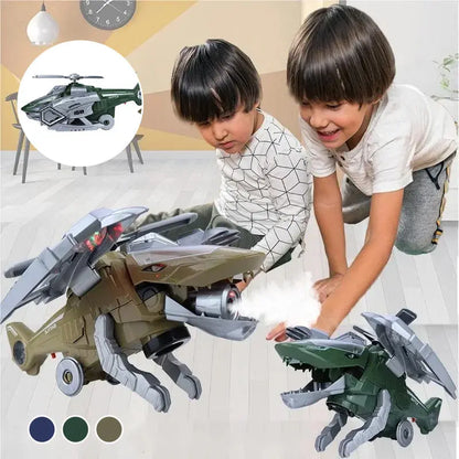 LED Transforming Dinosaur Helicopter Toy - Lamora Sverige