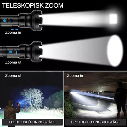 LED Uppladdningsbar Taktisk Laser Ficklampa - Lamora Sverige