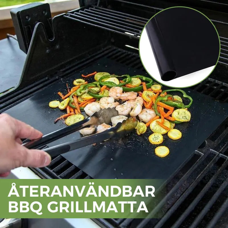 LYCKREA™ Non-Stick BBQ Grillmattor Med Skärlåda - Lamora Sverige