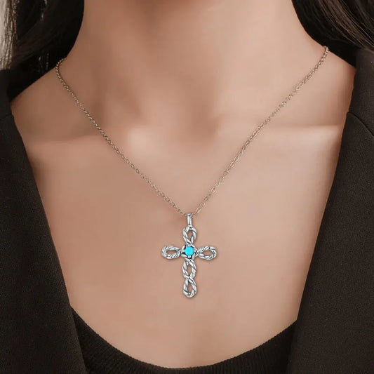 Lucky Eye Cross-halsband och örhängen - Lamora Sverige