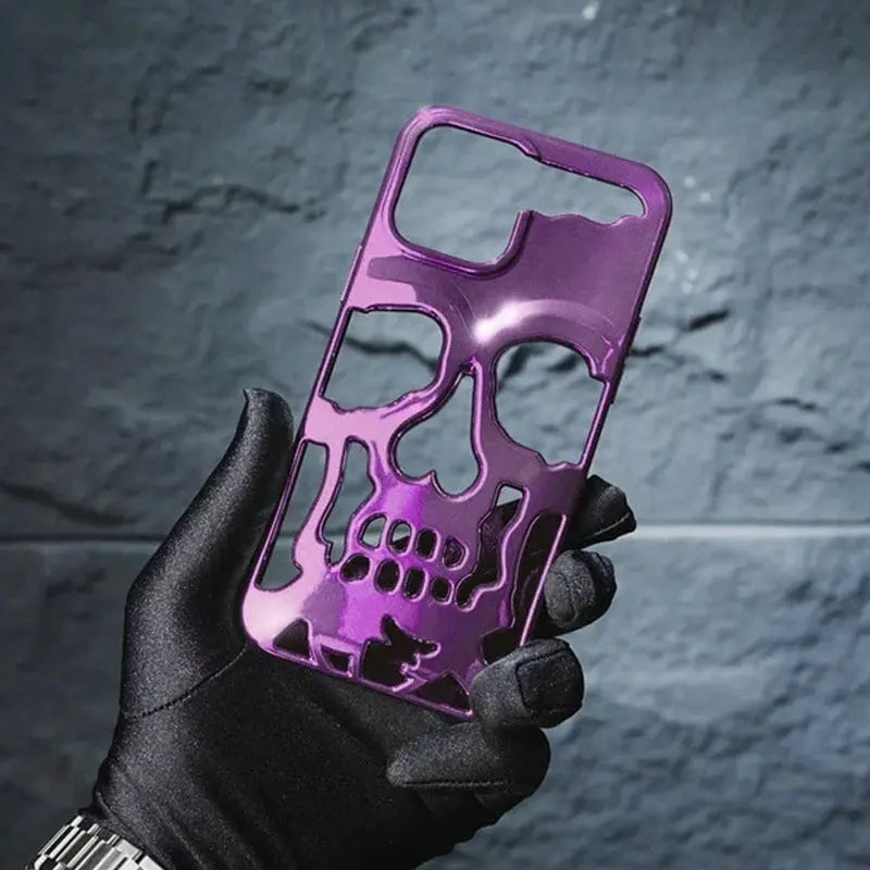 Pläterad Skull Case Cover för iPhone - Lamora Sverige