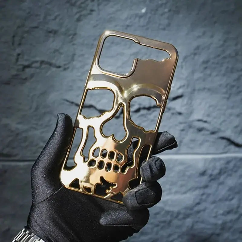 Pläterad Skull Case Cover för iPhone - Lamora Sverige