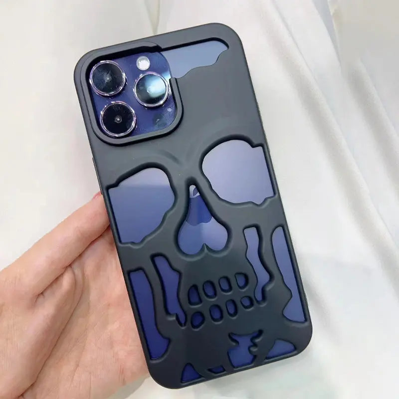 Pläterad Skull Case Cover för iPhone - Lamora Sverige