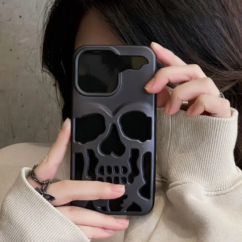 Pläterad Skull Case Cover för iPhone - Lamora Sverige