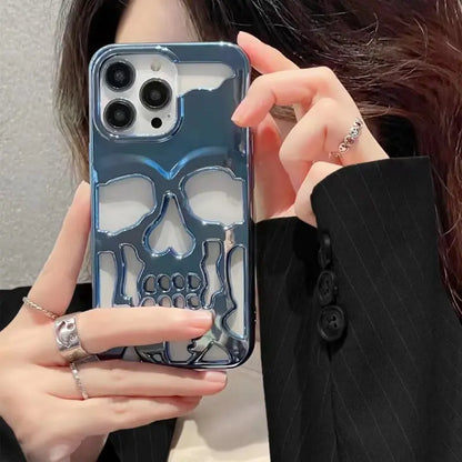 Pläterad Skull Case Cover för iPhone - Lamora Sverige