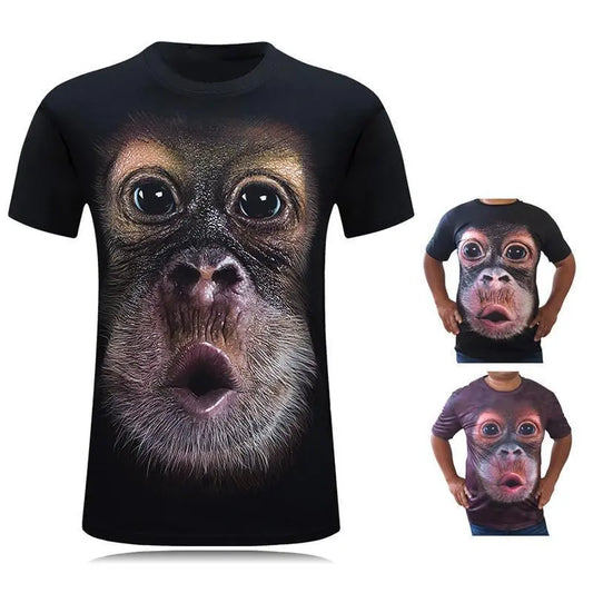 Rolig gorilla 3D T-shirt - Lamora Sverige