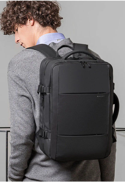 Vattentät Reseryggsäck för Män | Business Laptop Backpack med USB | Perfekt Julklapp – 17.3 Tum Expandabel Design