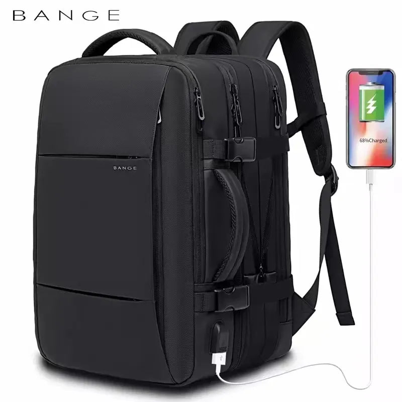 Vattentät Reseryggsäck för Män | Business Laptop Backpack med USB | Perfekt Julklapp – 17.3 Tum Expandabel Design