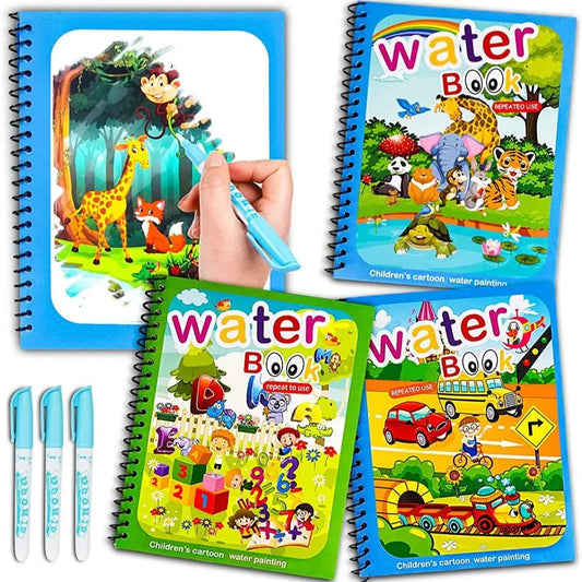 Magical Water Drawing Book – Återanvändbar Färgbok för Barn | Perfekt Julklapp & Gåva för Tidig Utbildning