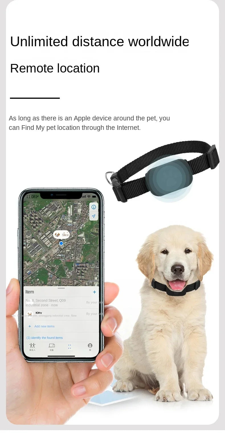 Vattentät Mini GPS Tracker för Hundar & Katter | Anti-Lost Djurhalsband | Perfekt Julklapp för Djurägare