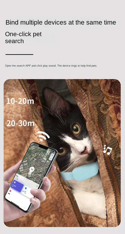 Vattentät Mini GPS Tracker för Hundar & Katter | Anti-Lost Djurhalsband | Perfekt Julklapp för Djurägare