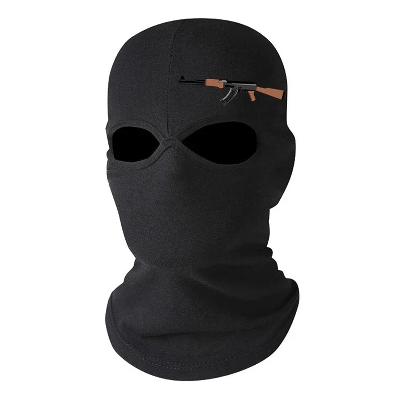 Taktisk Balaclava Helmask – Vinter Skidmask, Cykling och Utomhussport med Solskydd, Anpassningsbar DIY Mössa