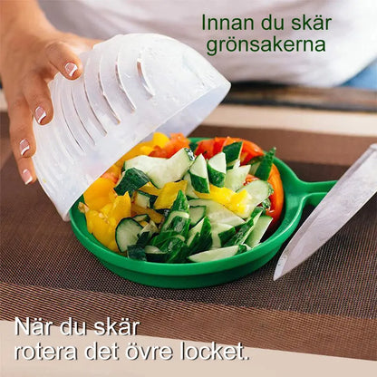 Salladsskärare med citronpress, sallad på 60 sekunder, grön - Lamora Sverige