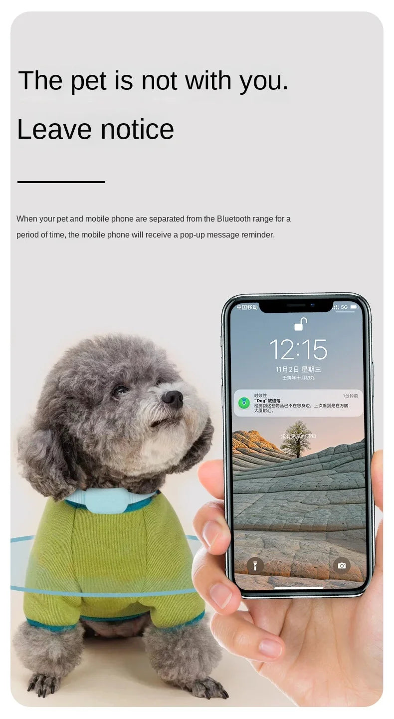Vattentät Mini GPS Tracker för Hundar & Katter | Anti-Lost Djurhalsband | Perfekt Julklapp för Djurägare