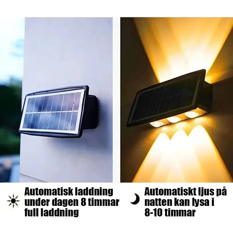 Solar utomhus vägglampa - Lamora Sverige