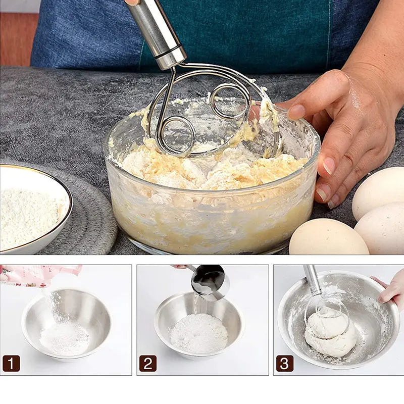 Stainless Steel Magic Dough Whisk - Lamora Sverige