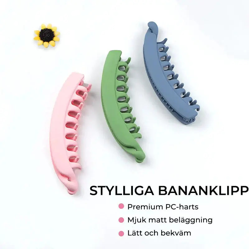 Stora Bananhårklämmor - Lamora Sverige