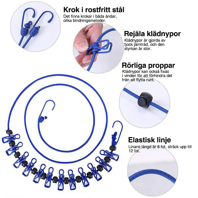 Stretch utomhus klädlina - Lamora Sverige