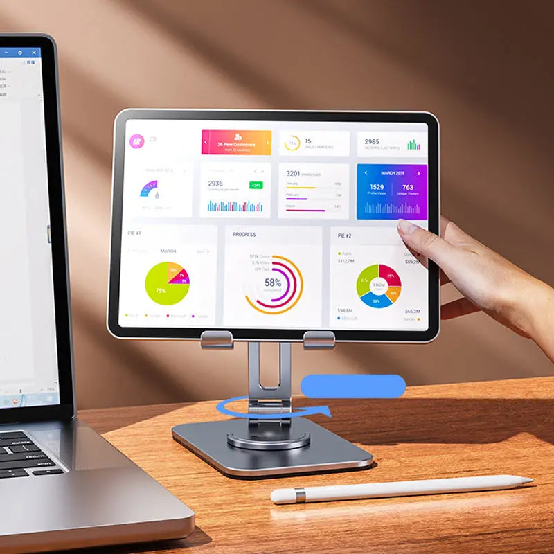 Tablettställ 360 Rotation Justerbara hopfällbara hållare - Lamora Sverige