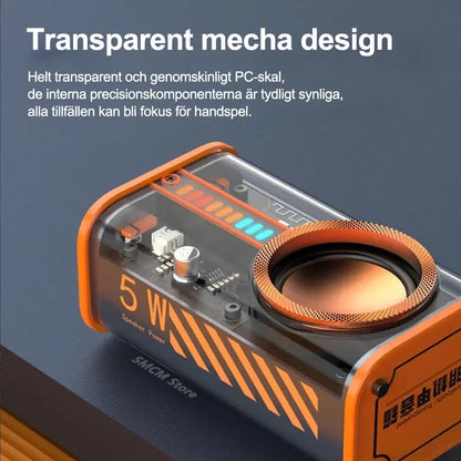 Transparent Mecha trådlös Bluetooth-högtalare - Lamora Sverige