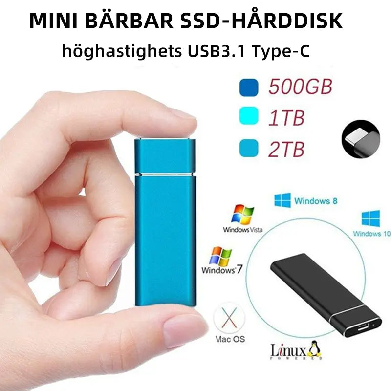 Ultrahastighets extern SSD -hårddisk - Lamora Sverige